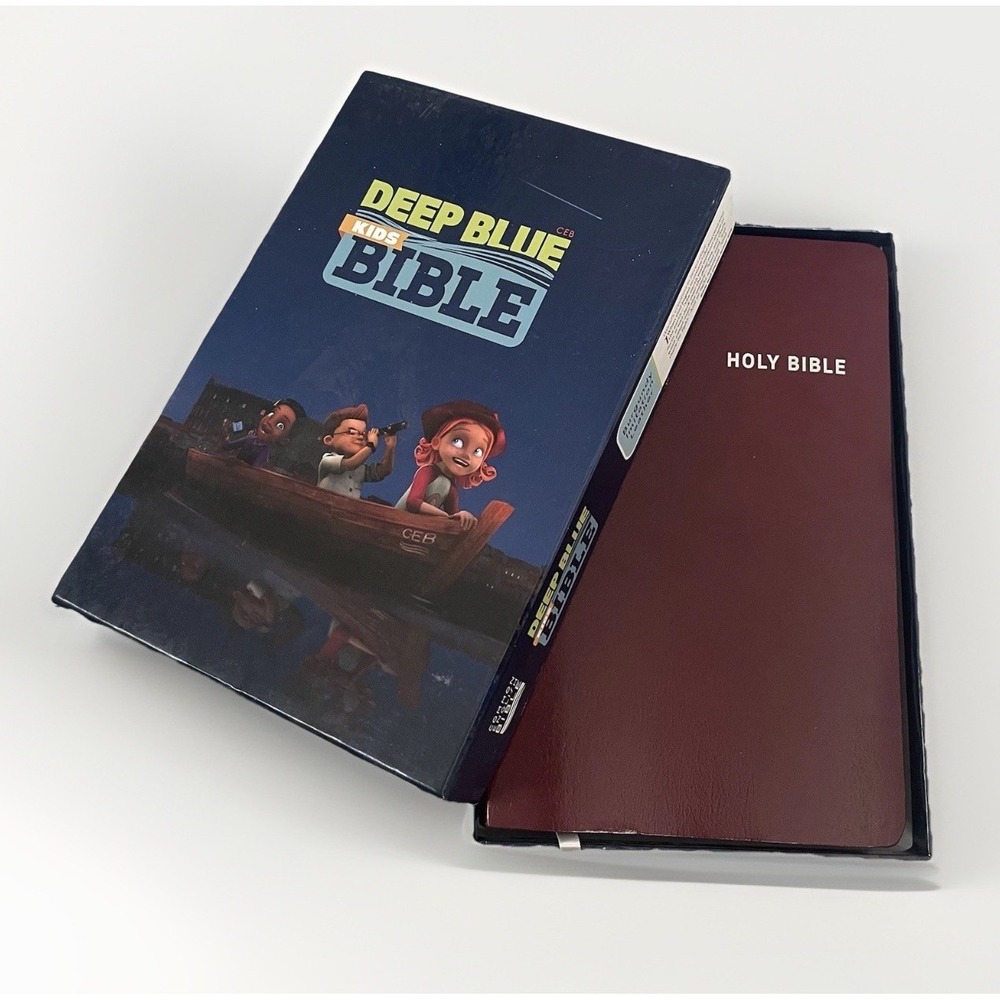 Deep Blue Kids Bible Burgundy Imitation Leather Brand New In Box Common English